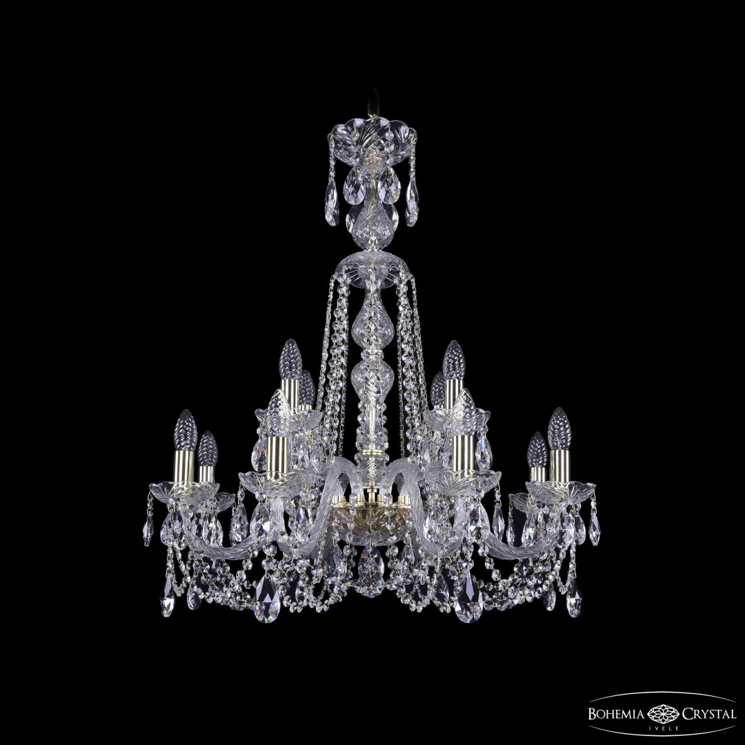 Люстра хрустальная 1402/8+4/240/XL-77 G