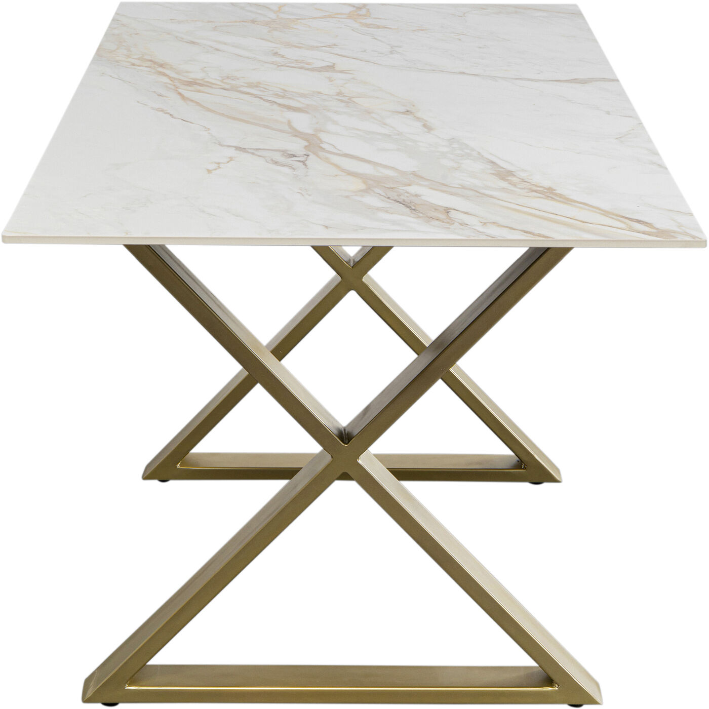 Стол обеденный Eternity Cross Brass160x80 см KARE 87416