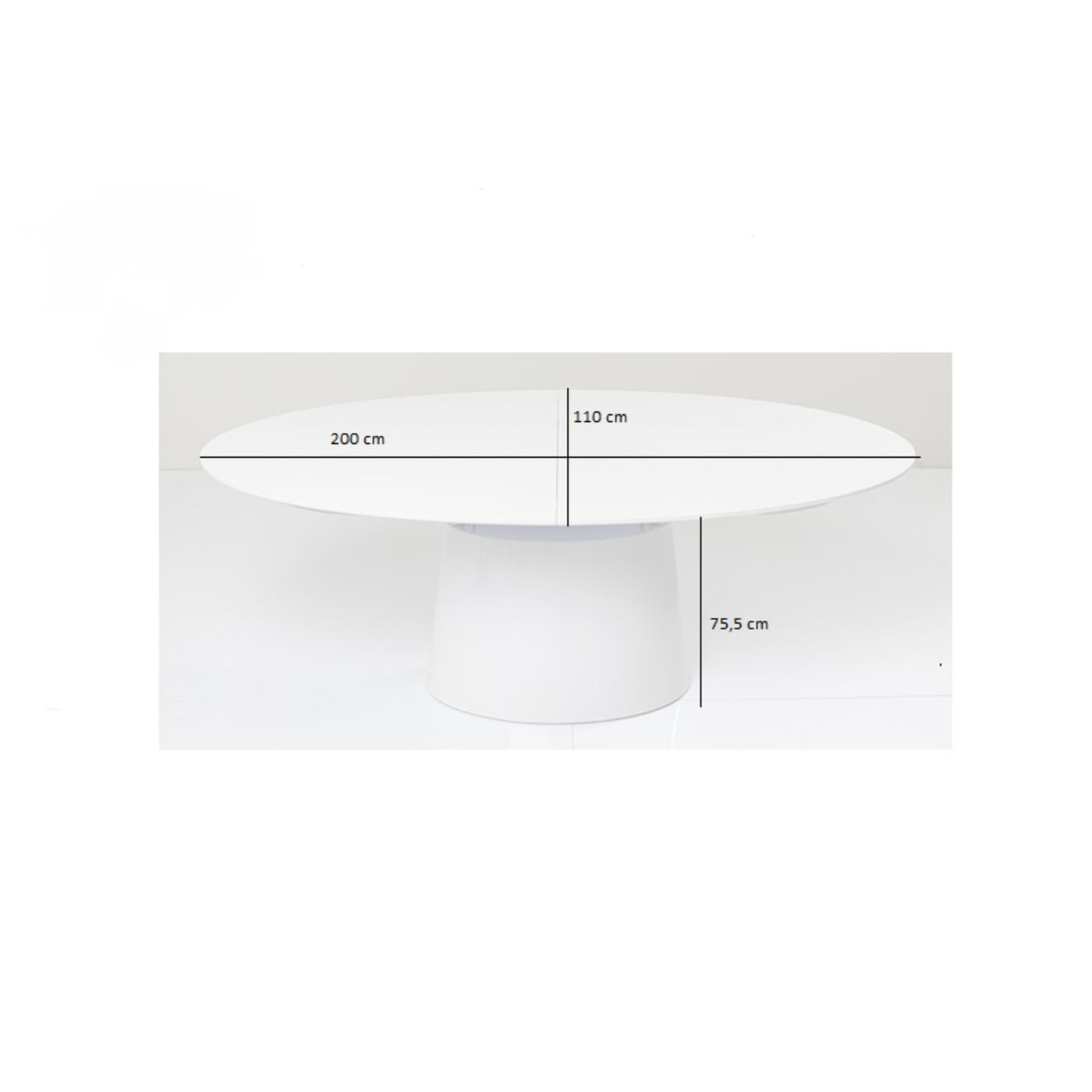 Стол раздвижной Benvenuto White 200(50)x110 см KARE 80819