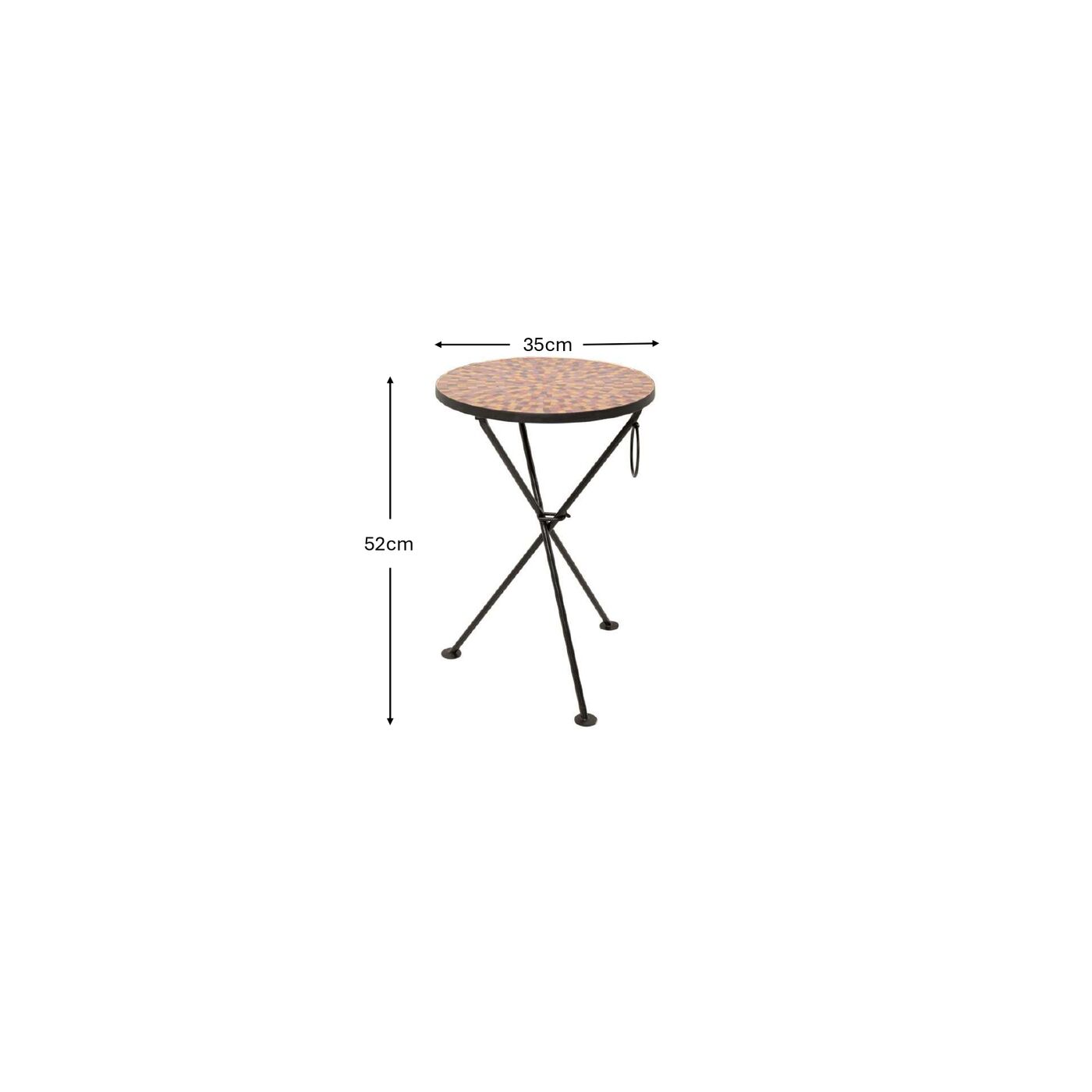 Приставной стол Clack Mosaic Red Ø35cm KARE 70314