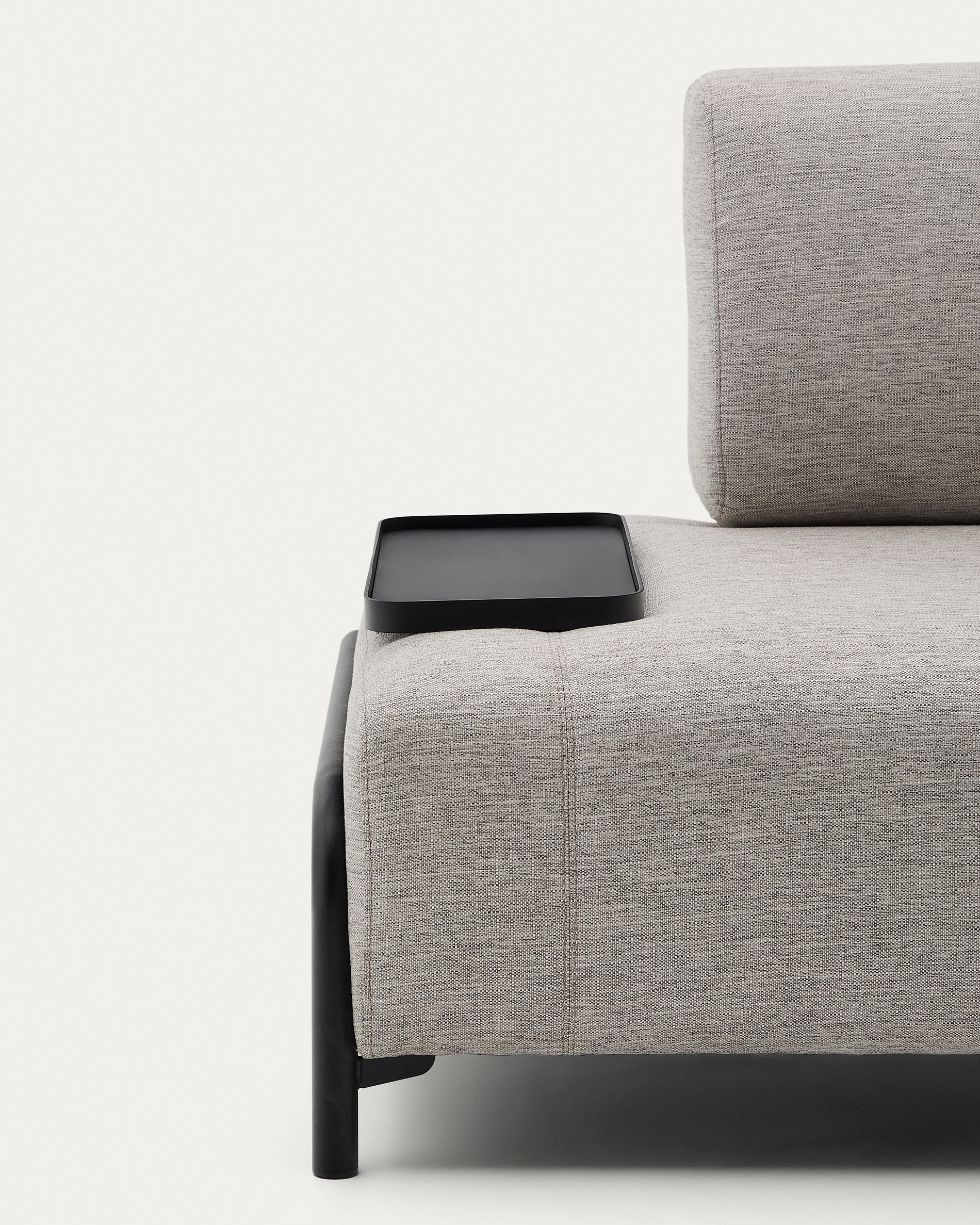 Диван 3-х местный Compo c маленьким подносом серый La Forma (ex Julia Grup)