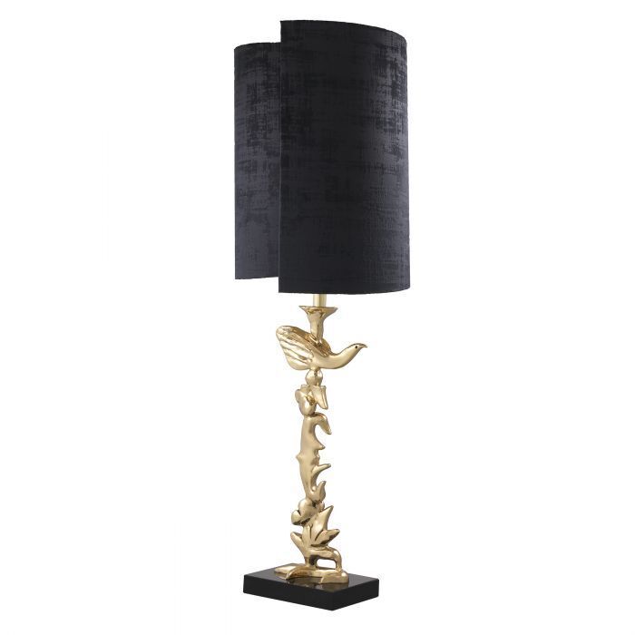 Настольная лампа Eichholtz Aras polished brass incl shade 114242