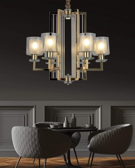 Подвесной светильник Lumina Deco LDP 8012-6 F.GD