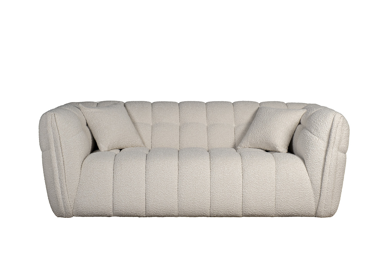 Диван двуестный букле белый Garda Decor ZW-26802