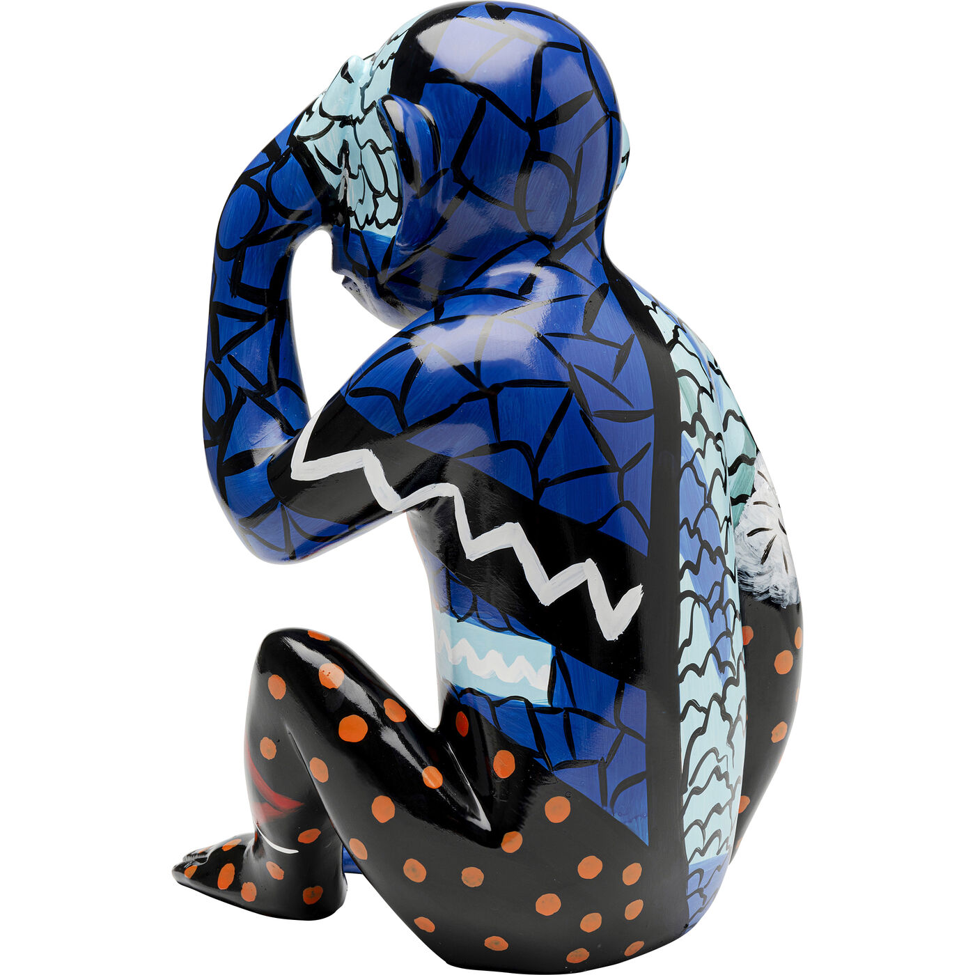 Фигура декоративная Graffiti Monkey Blue 39cm KARE 56827