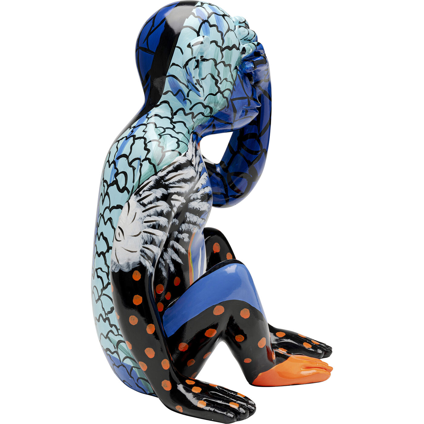 Фигура декоративная Graffiti Monkey Blue 39cm KARE 56827
