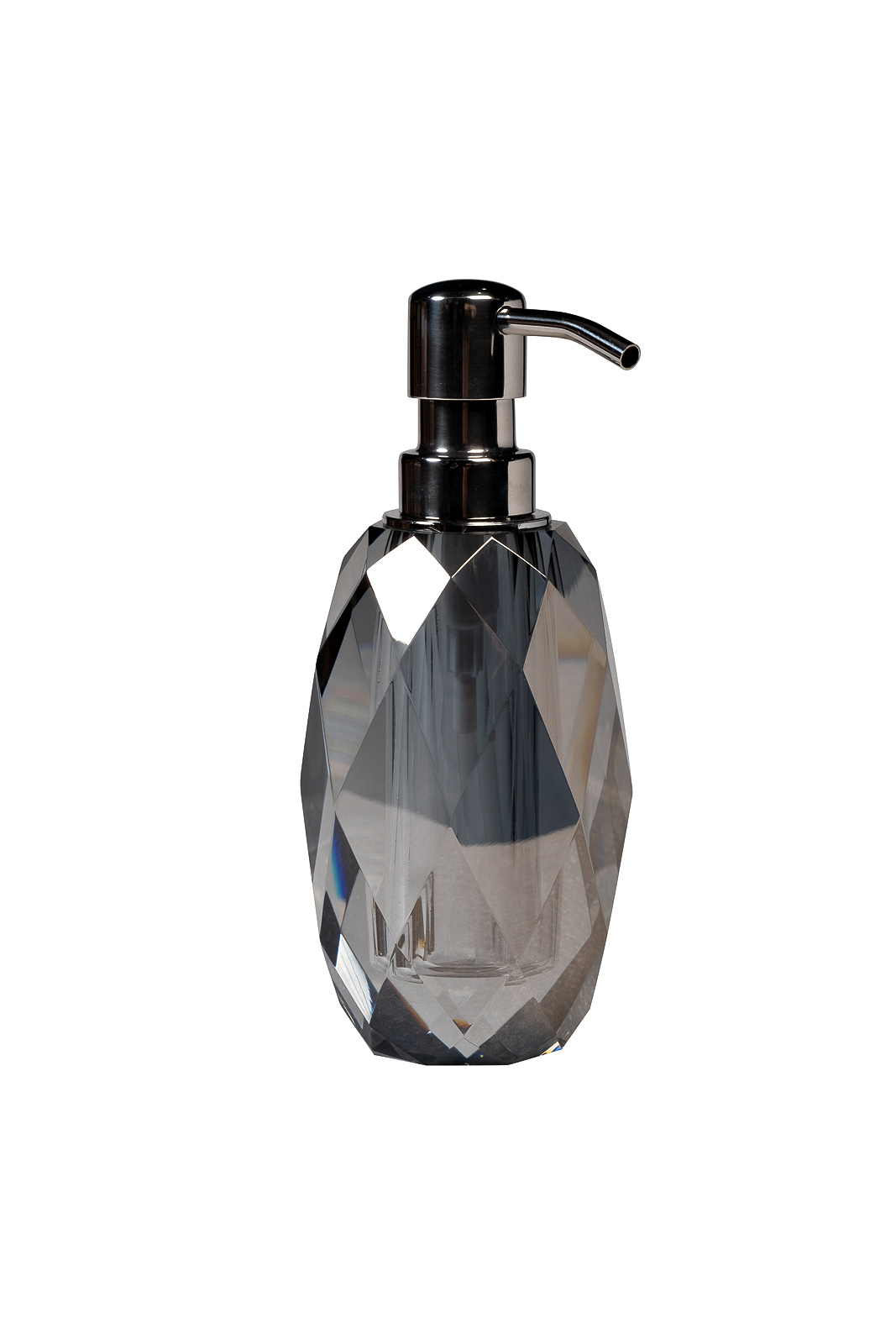 Диспенсер для мыла стеклянный дымчатый Garda Decor XX230940
