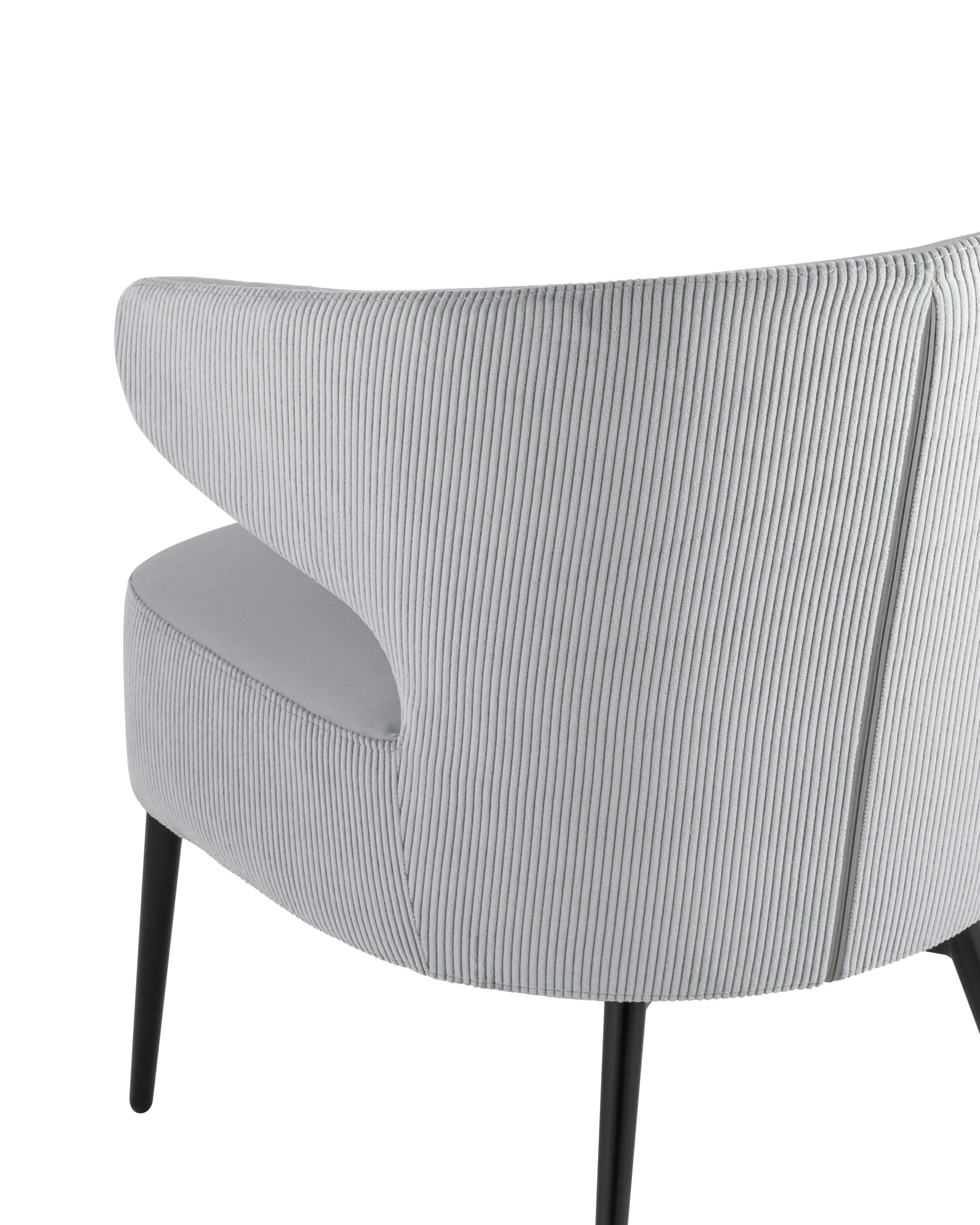 Кресло лаунж Royal Stripes велюр серый Stool Group