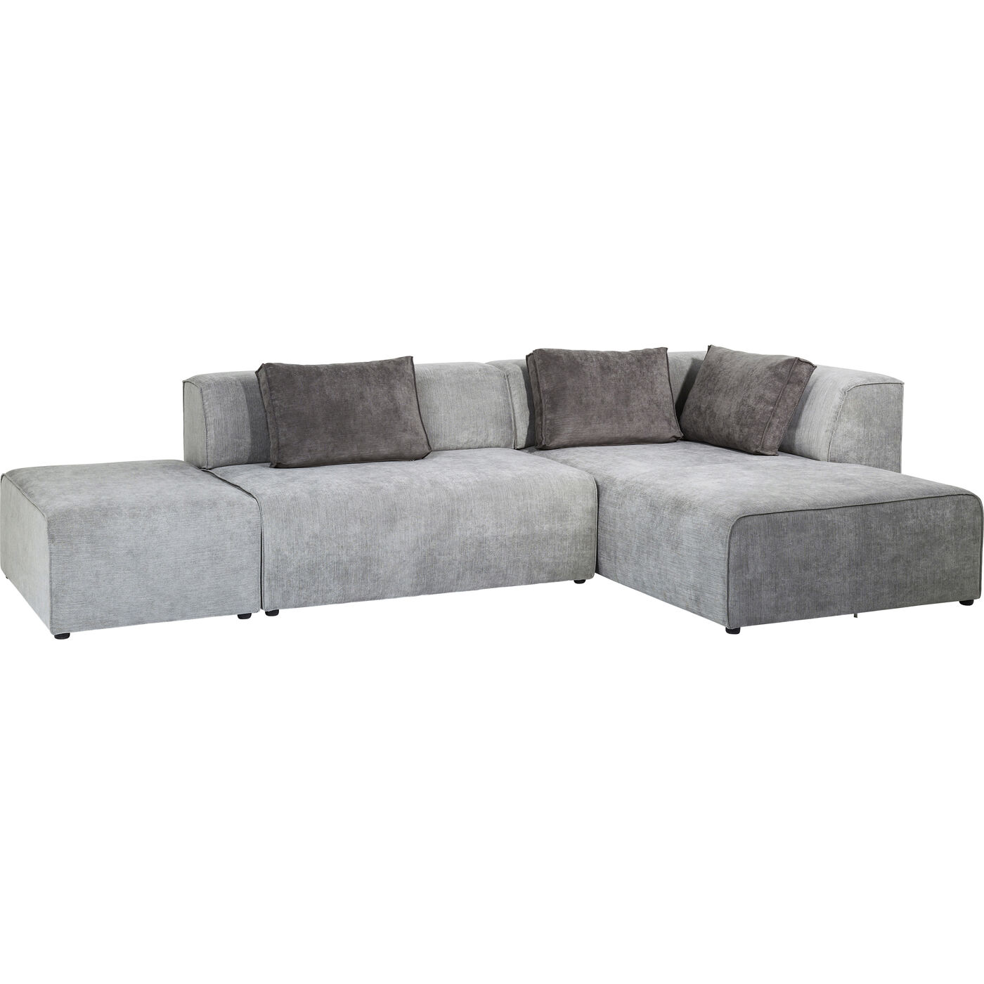 Диван угловой правосторонний Infinity Ottomane Right Grey KARE 81323