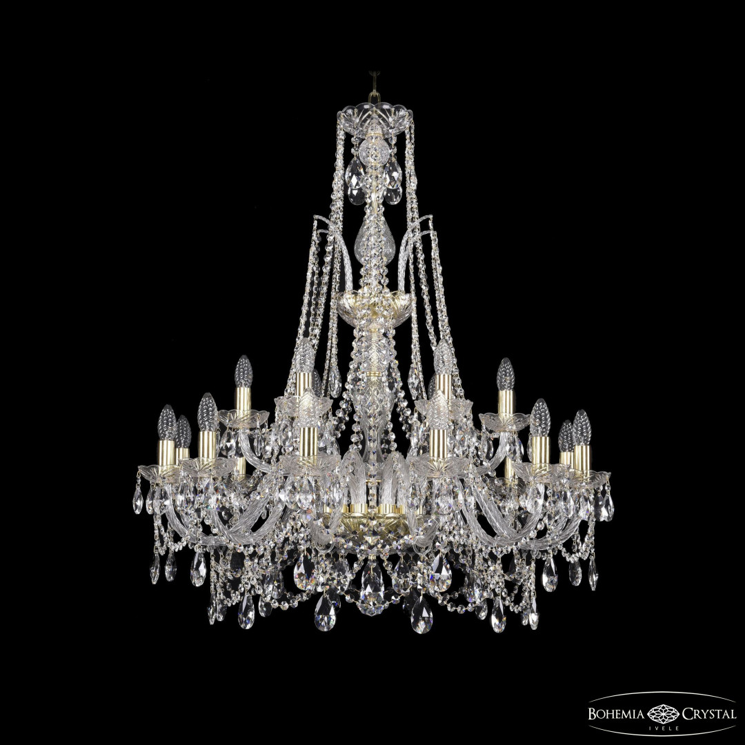 Люстра хрустальная 1411/12+6/300/XL-96 G