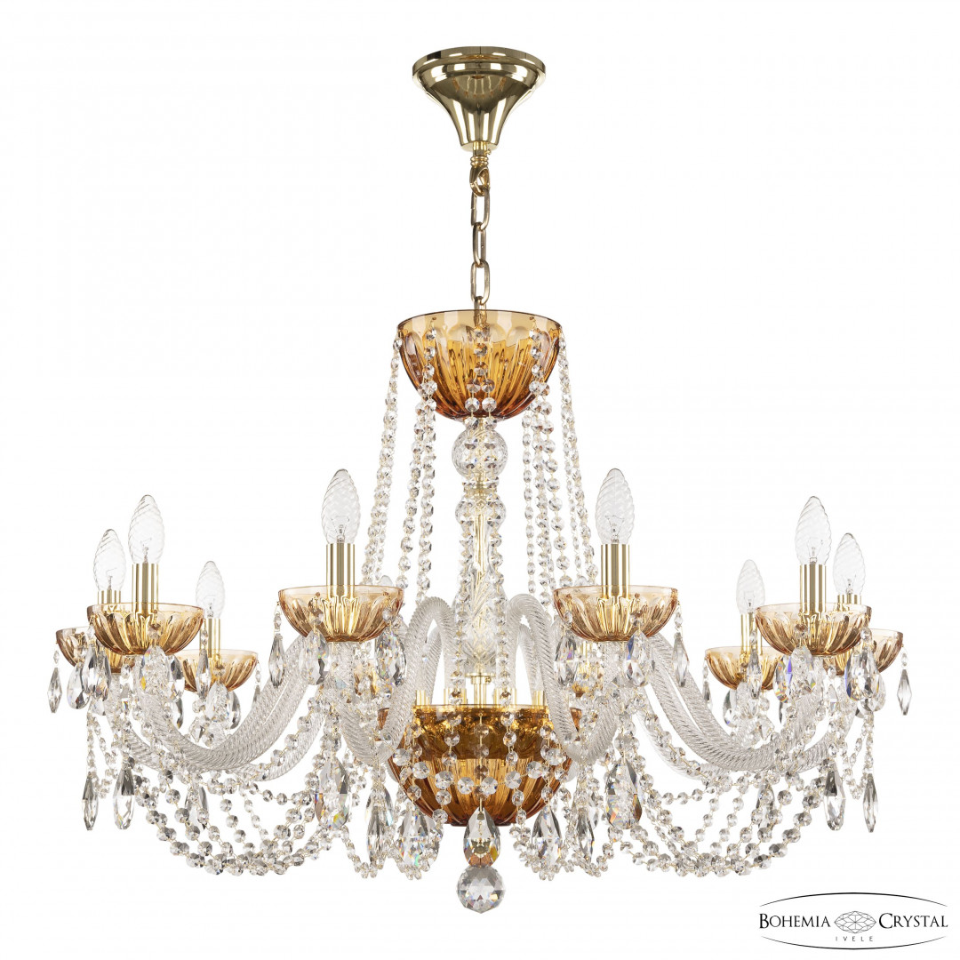 Люстра 5402/10/300 G Amber/M-1H Bohemia Ivele Crystal