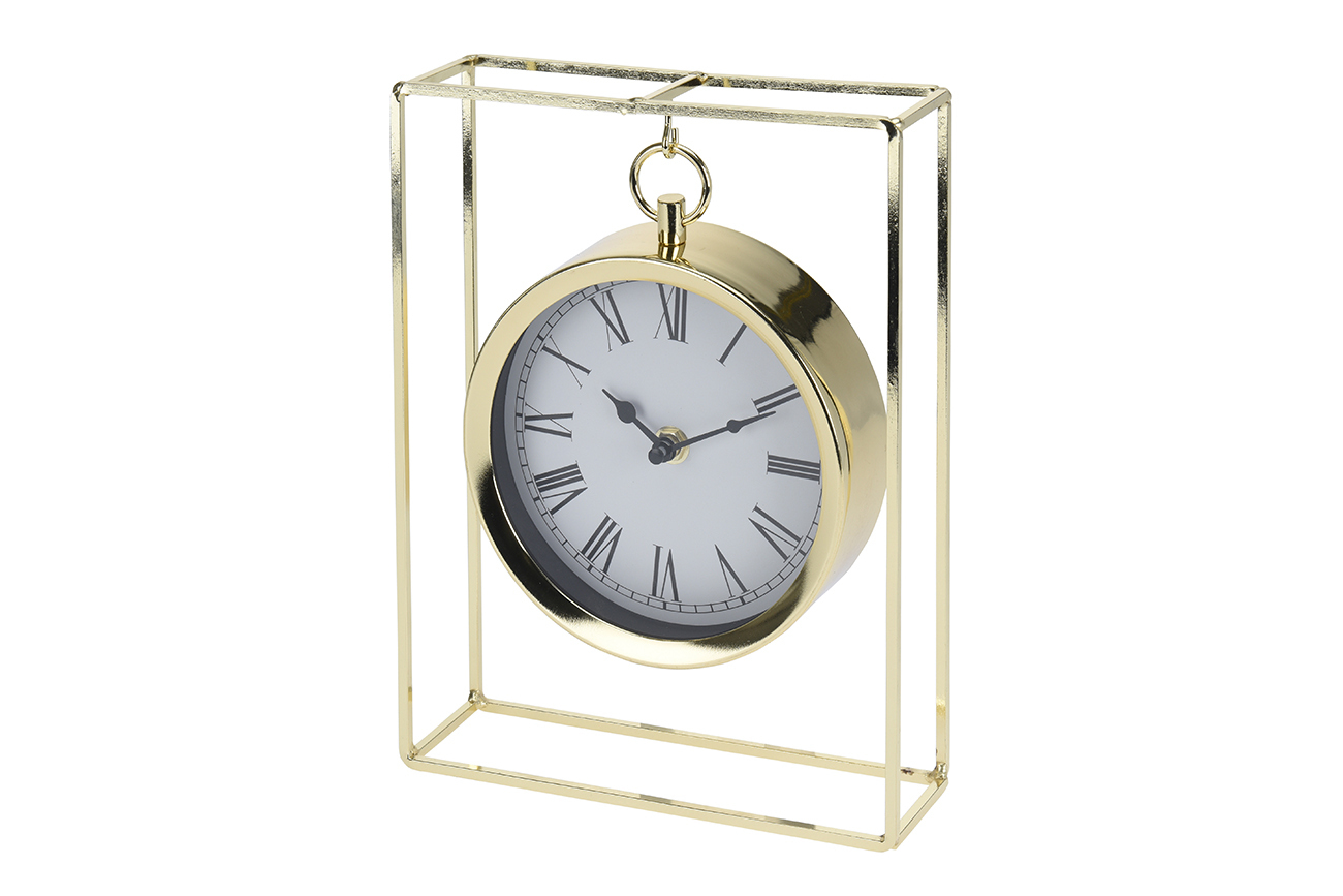 Часы настольные подвесные металлические золотые Garda Decor NBE000020