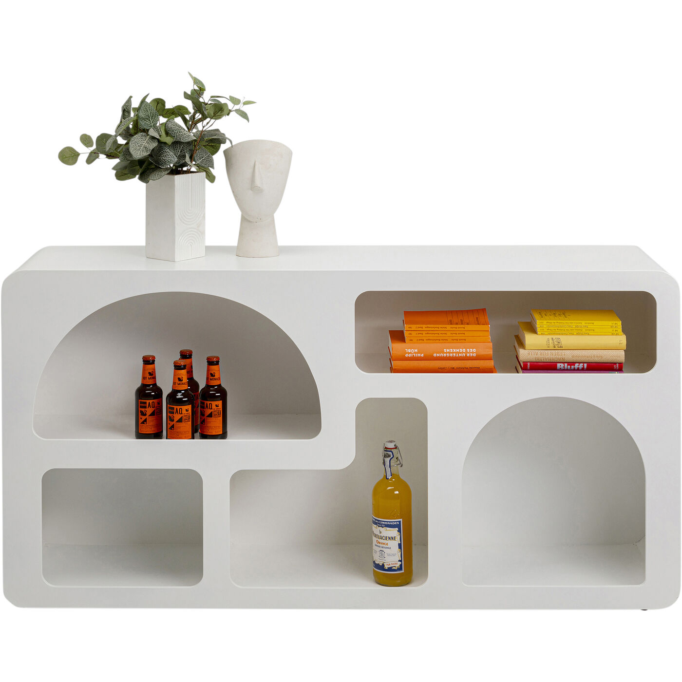 Стеллаж Paco White 140x75 см KARE 87973