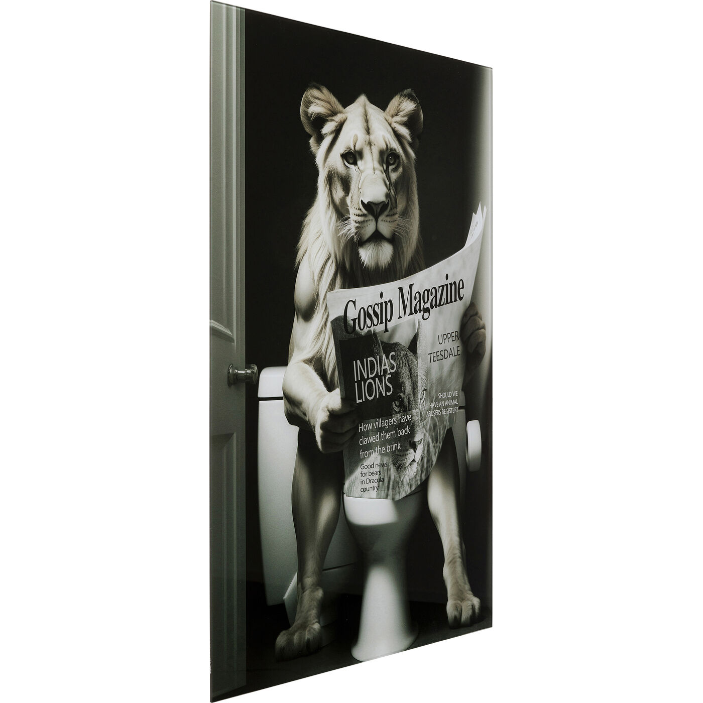 Картина стеклянная Bath Tiger 60x80 см KARE 56275