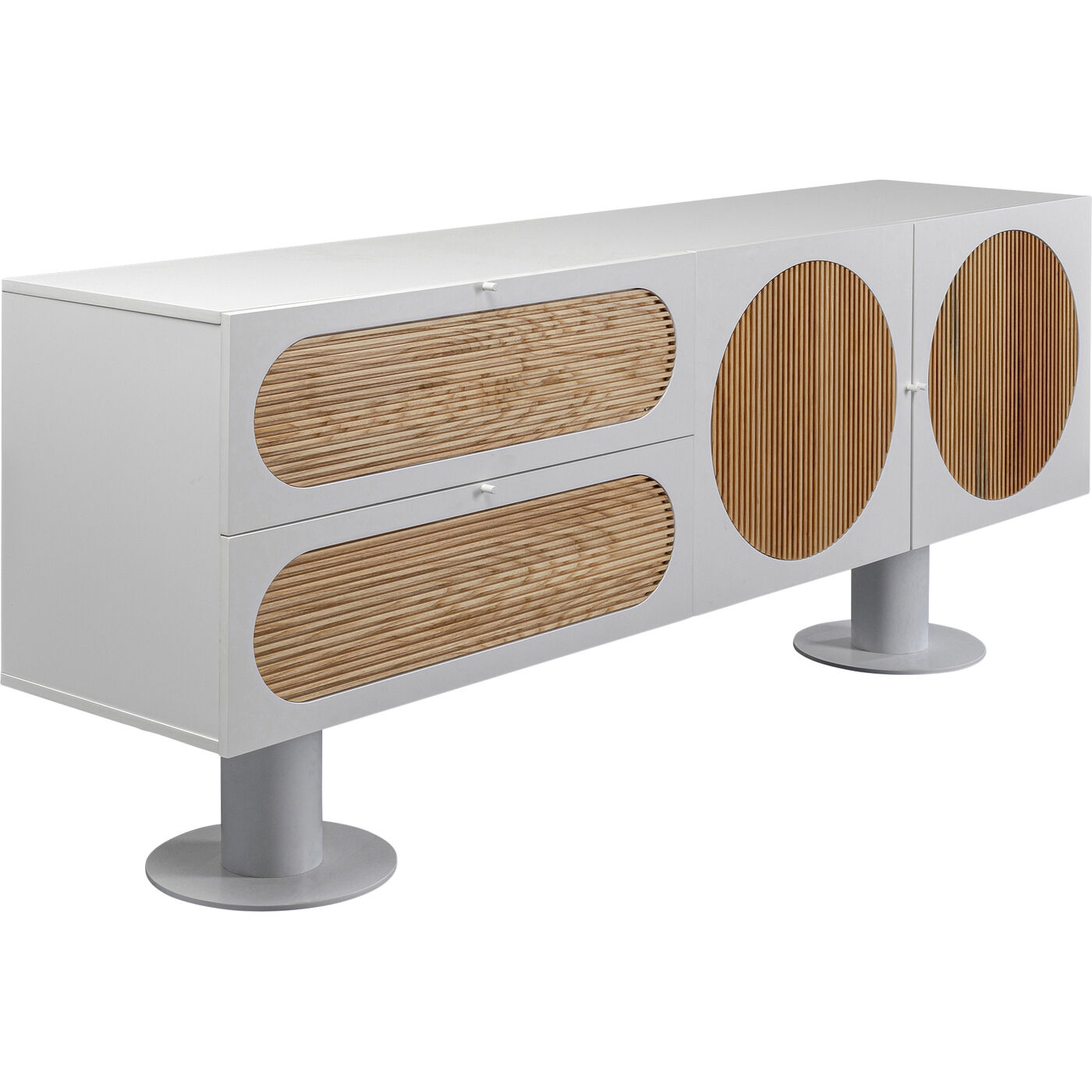 Комод широкий Atomic White 183x76 см KARE 87690