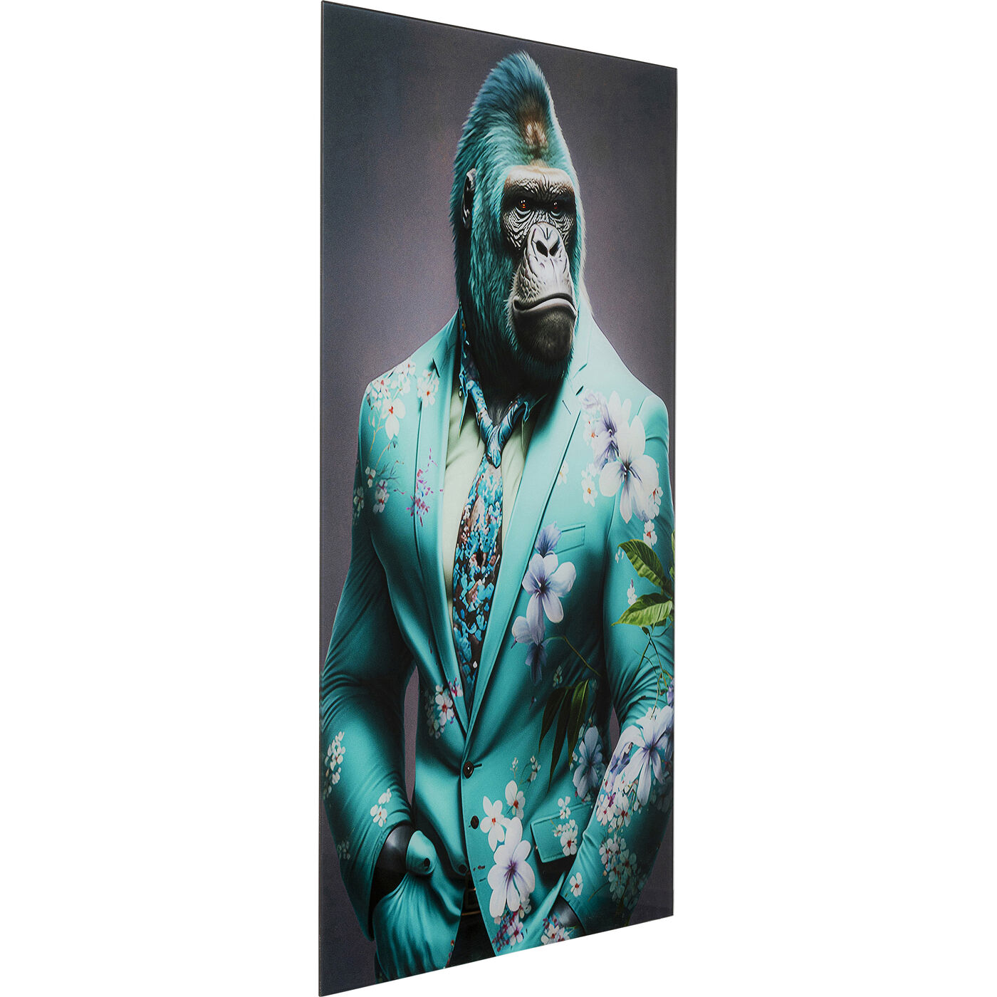 Картина стеклянная Mister Gorialla Blue 60x90 см KARE 56266