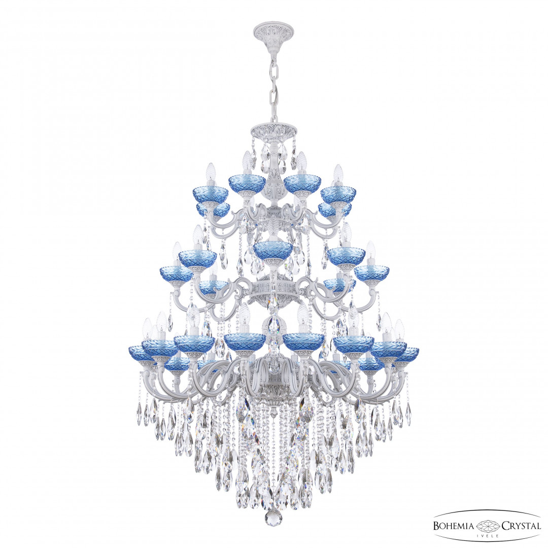 Люстра хрустальная AL78101/16+8+8/300/3d B WMN P Aquamarine/M-1F Bohemia Ivele Crystal