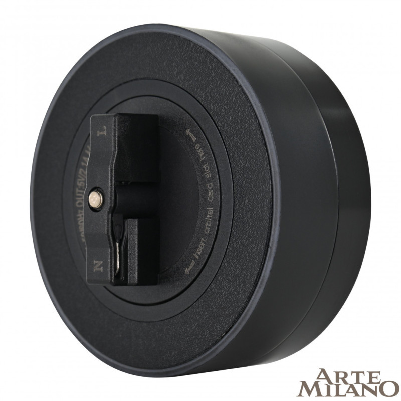 Трековая система розеток Arte Milano 380066TS LED/USBx2 Black