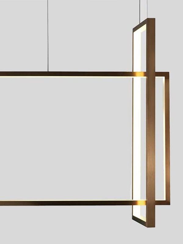 Подвесной светильник Frame 30x90 см бронзовый Aromas del Campo
