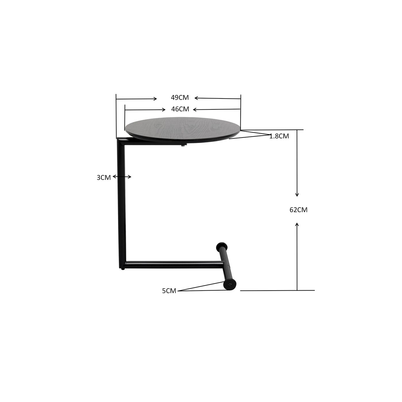 Стол приставной Easy Living Greige Ø46cm KARE 70827