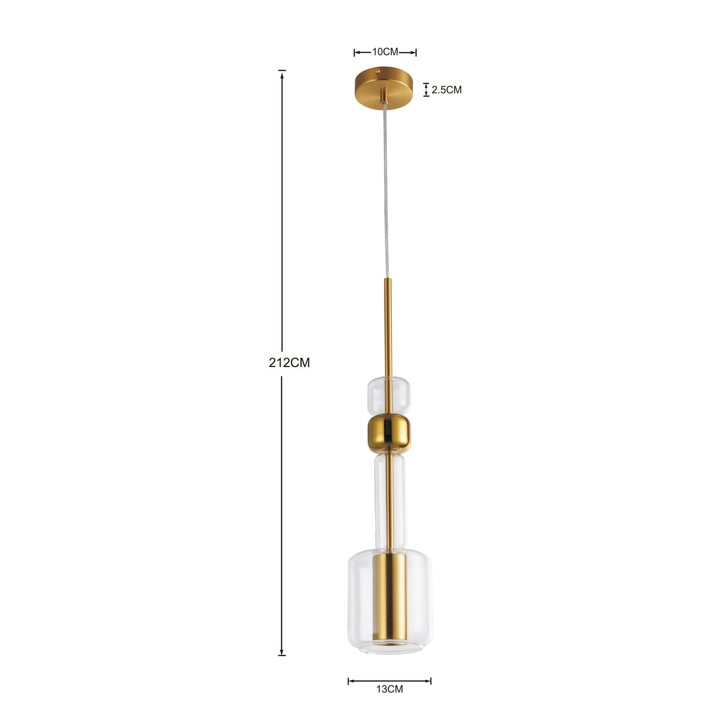 Светильник подвесной Candy Bar Gold Ø13 см KARE 55936