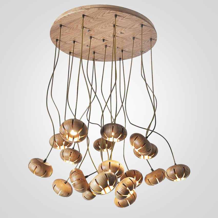 Люстра Louis Wood Led D55 Light wood by ImperiumLoft