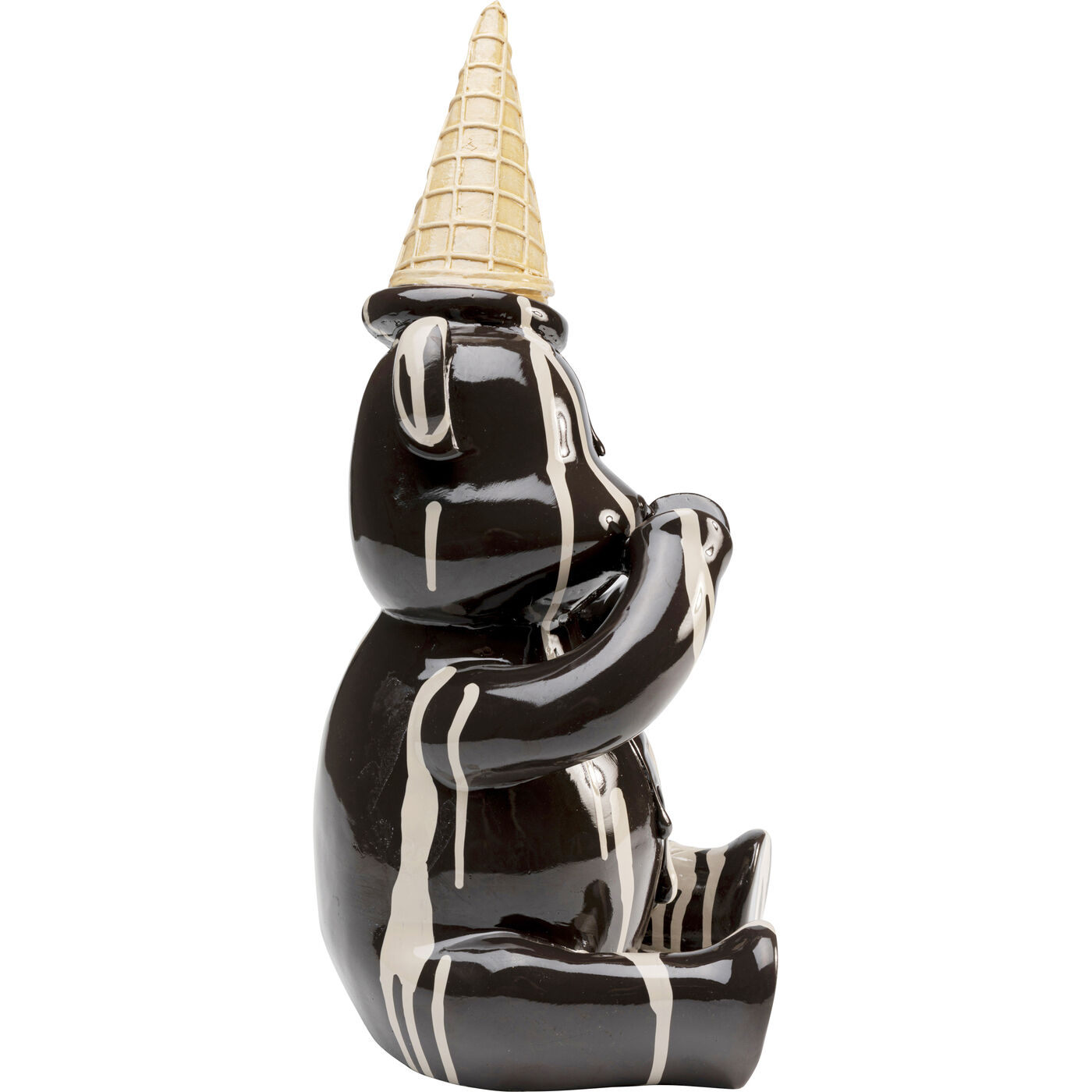 Фигура декоративная Sitting Gelato Bear Black 37cm KARE 58004