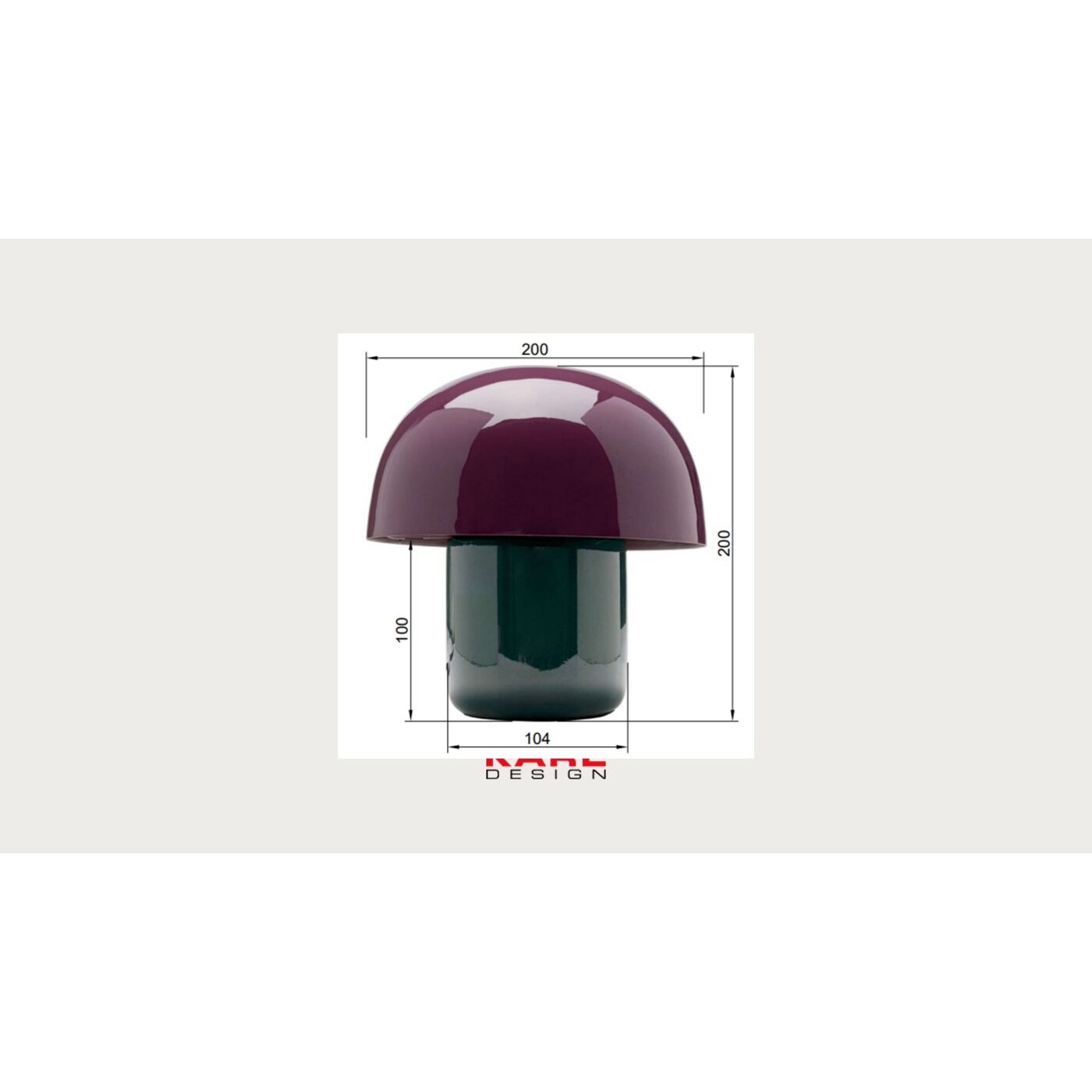 Светильник настольный Mushroom Duo Midnight 20cm KARE 56512
