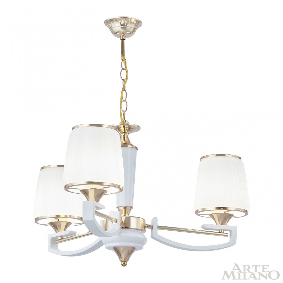Люстра подвесная с плафонами 302457/3 Wh/Gd Arte Milano