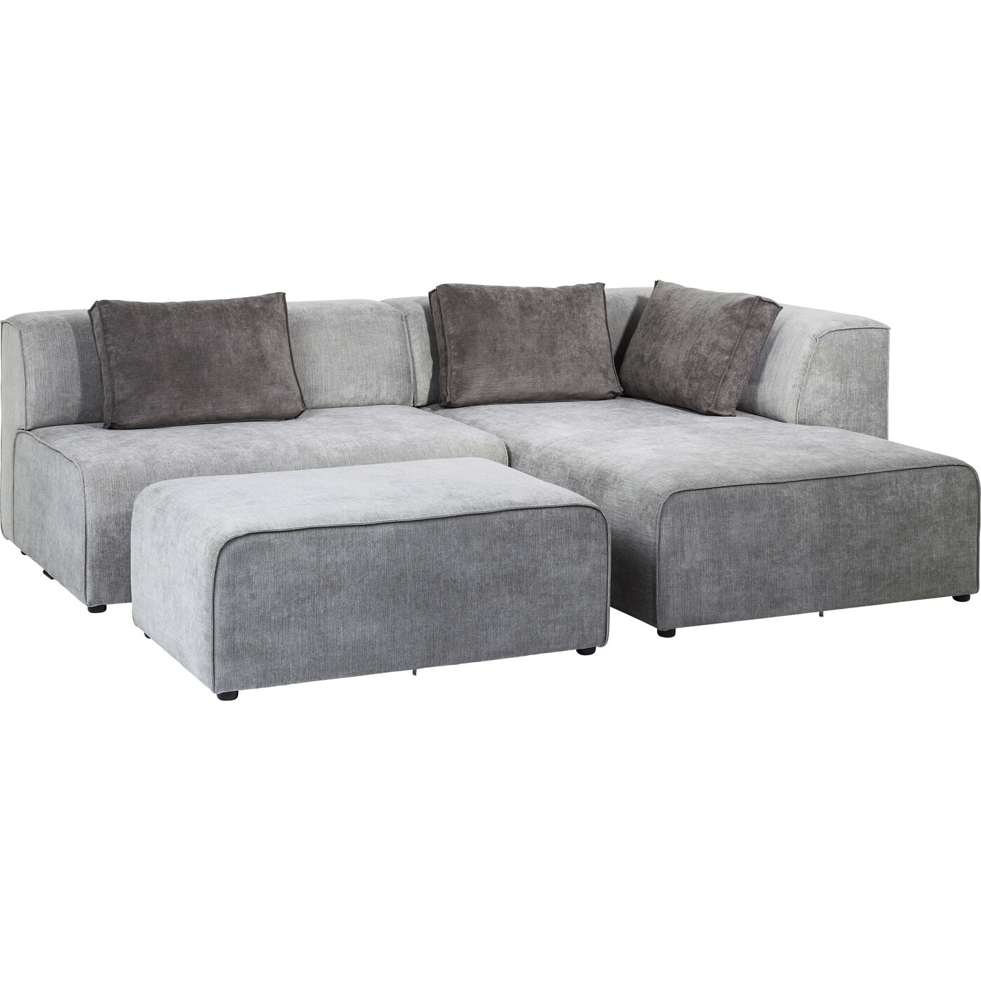 Диван угловой правосторонний Infinity Ottomane Right Grey KARE 81323