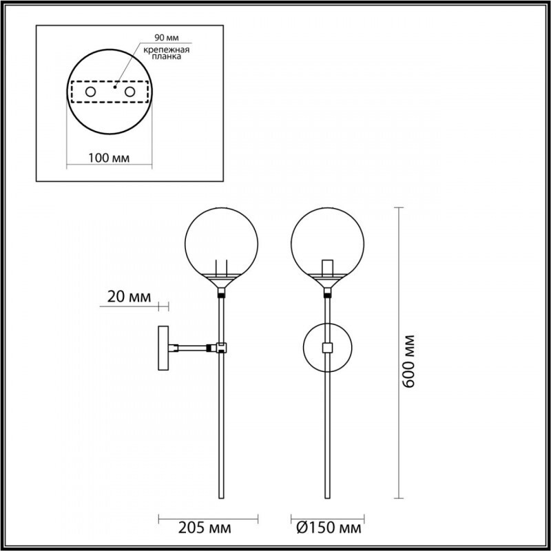 Бра Odeon Light 4276/1WA