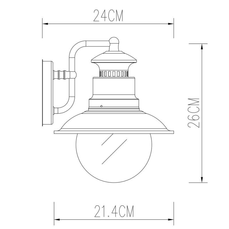 Светильник настенный Arte Lamp A1523AL-1BN