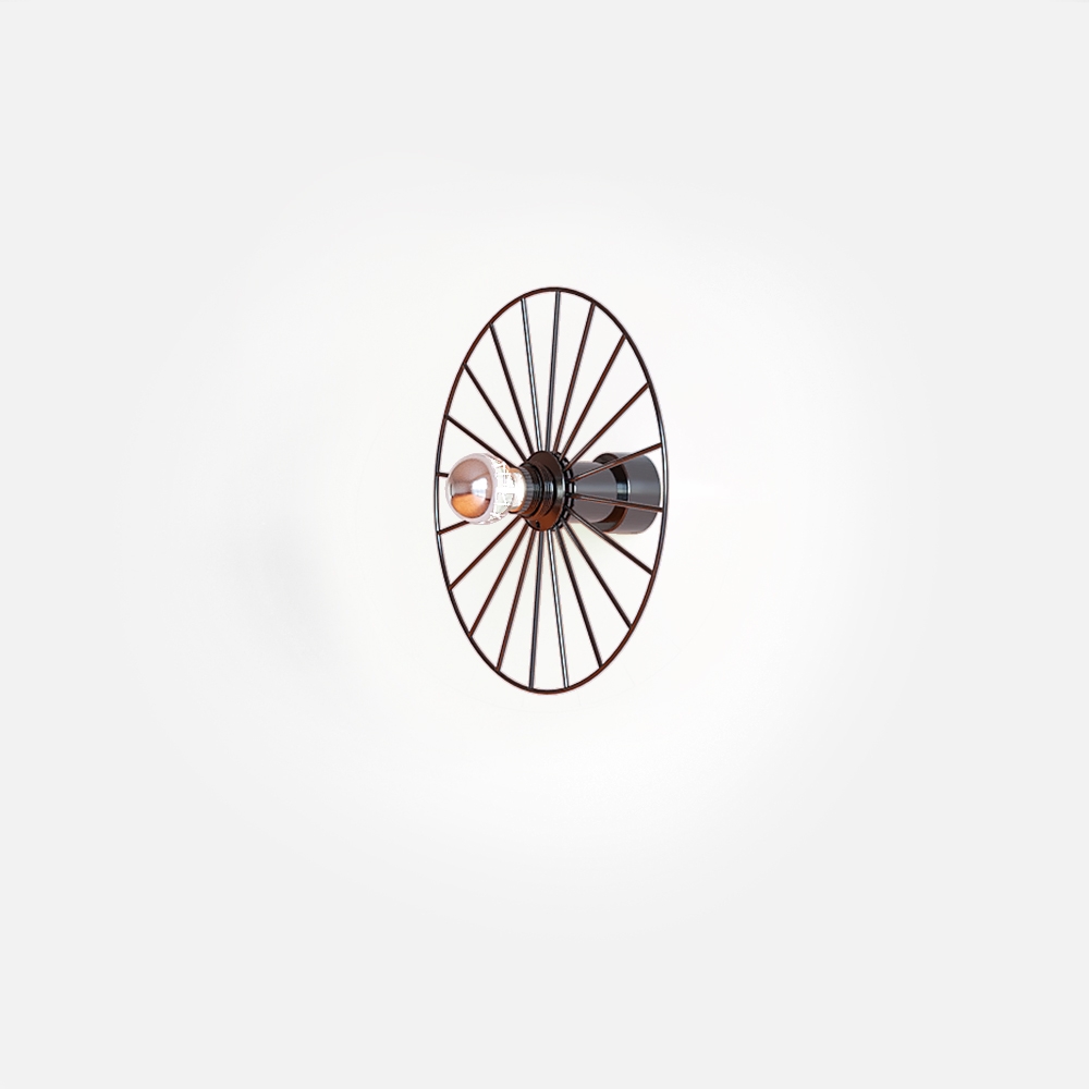 Бра Wheel 30 cm черный + цоколь 5 cm черный Aromas del Campo