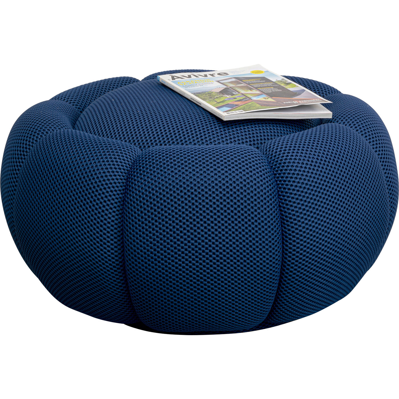 Пуф Peppo Bloom Blue Ø76cm KARE 88042