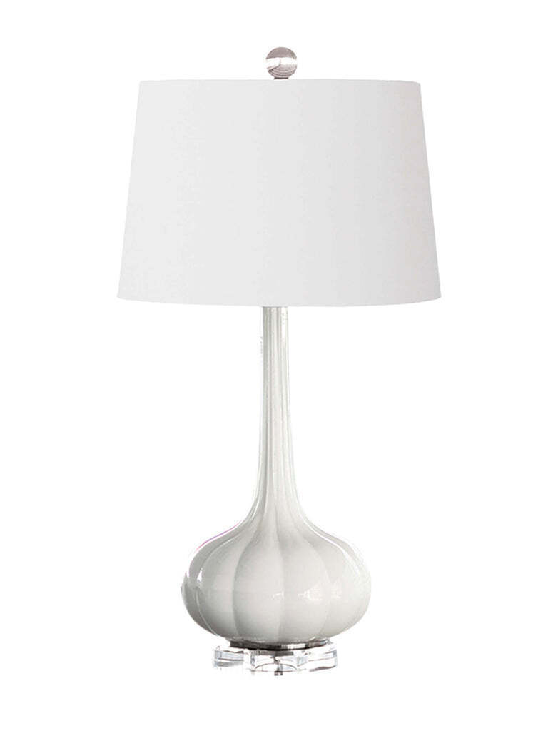Белая настольная лампа Спайк Louvre Home CLM7249