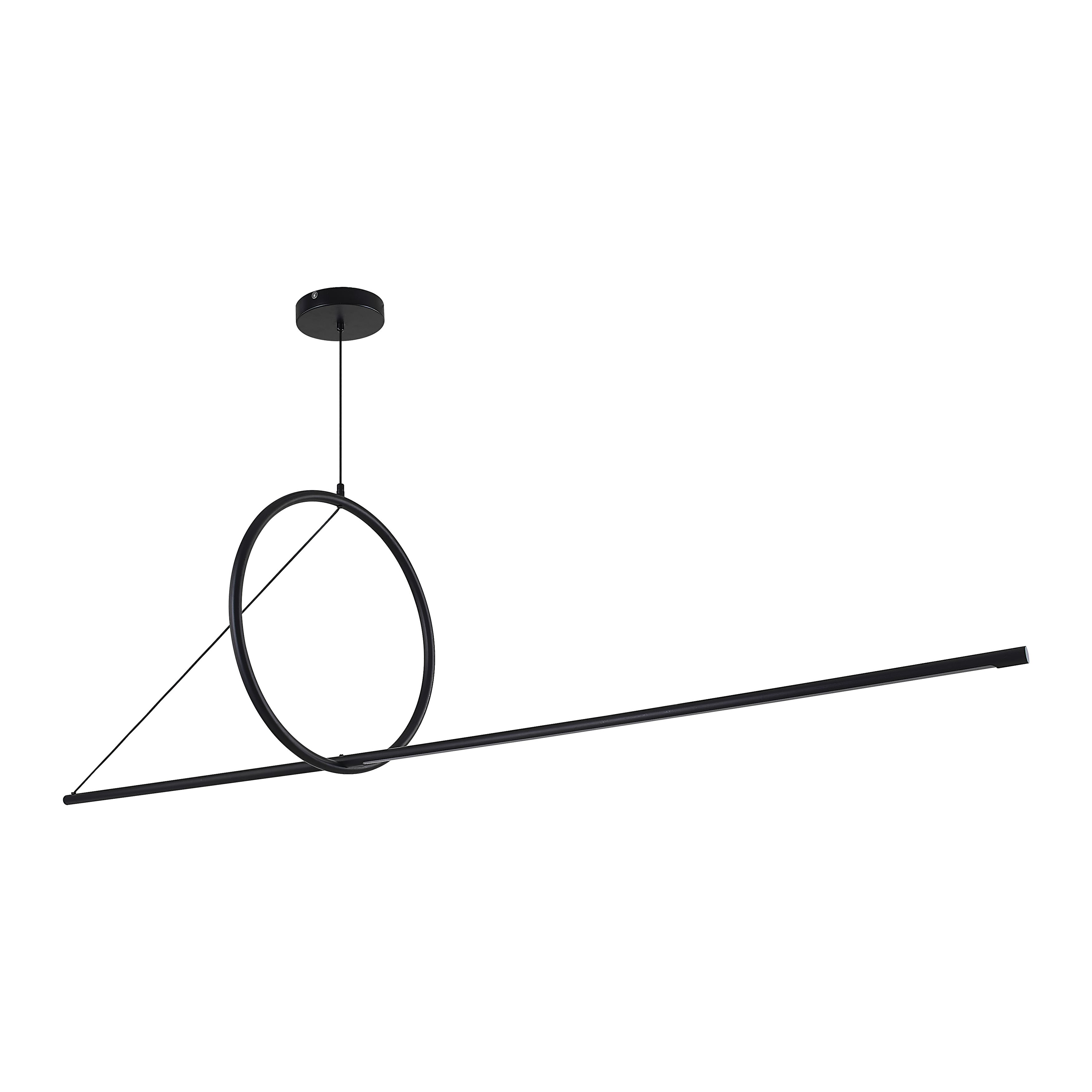 Подвесной светильник SUSPENSION CERCLE ET TRAIT – GRAPHITE SATINE L170 by ImperiumLoft