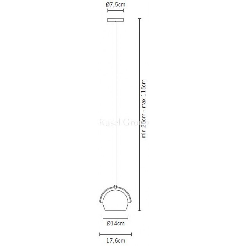 Подвесной светильник Fabbian Beluga Steel D57 A07 15