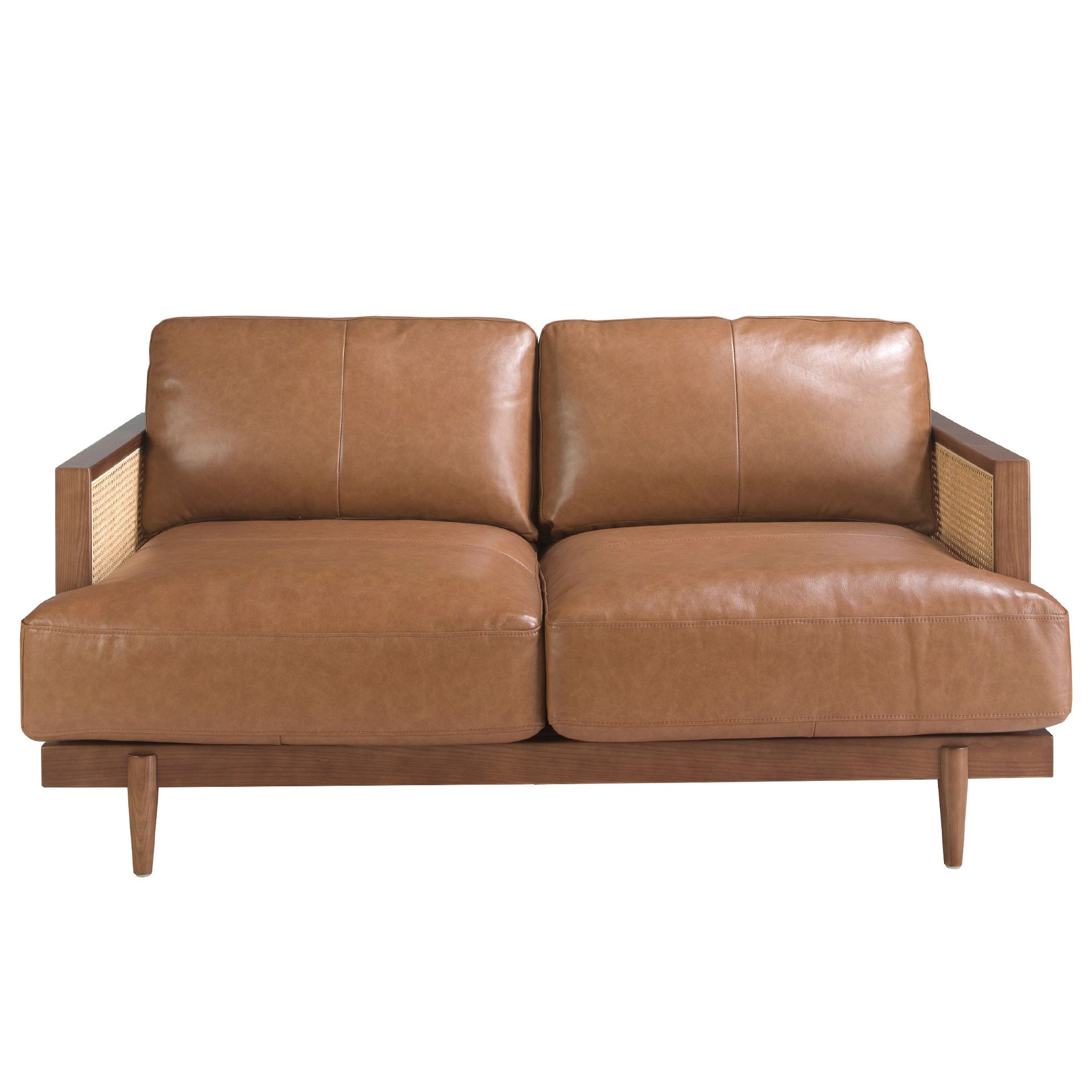 Диван 2-х местный 6176/KF8031-2P-M2731 из коричневой кожи Angel Cerda