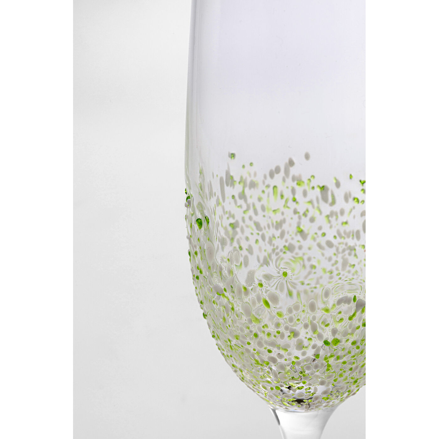 Бокал для шампанского Confetti Green 24cm KARE 56942