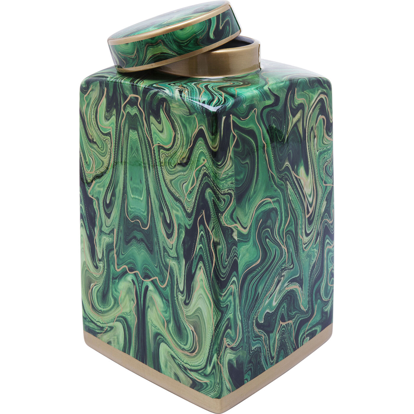 Банка декоративная Malachite 42см KARE 61759