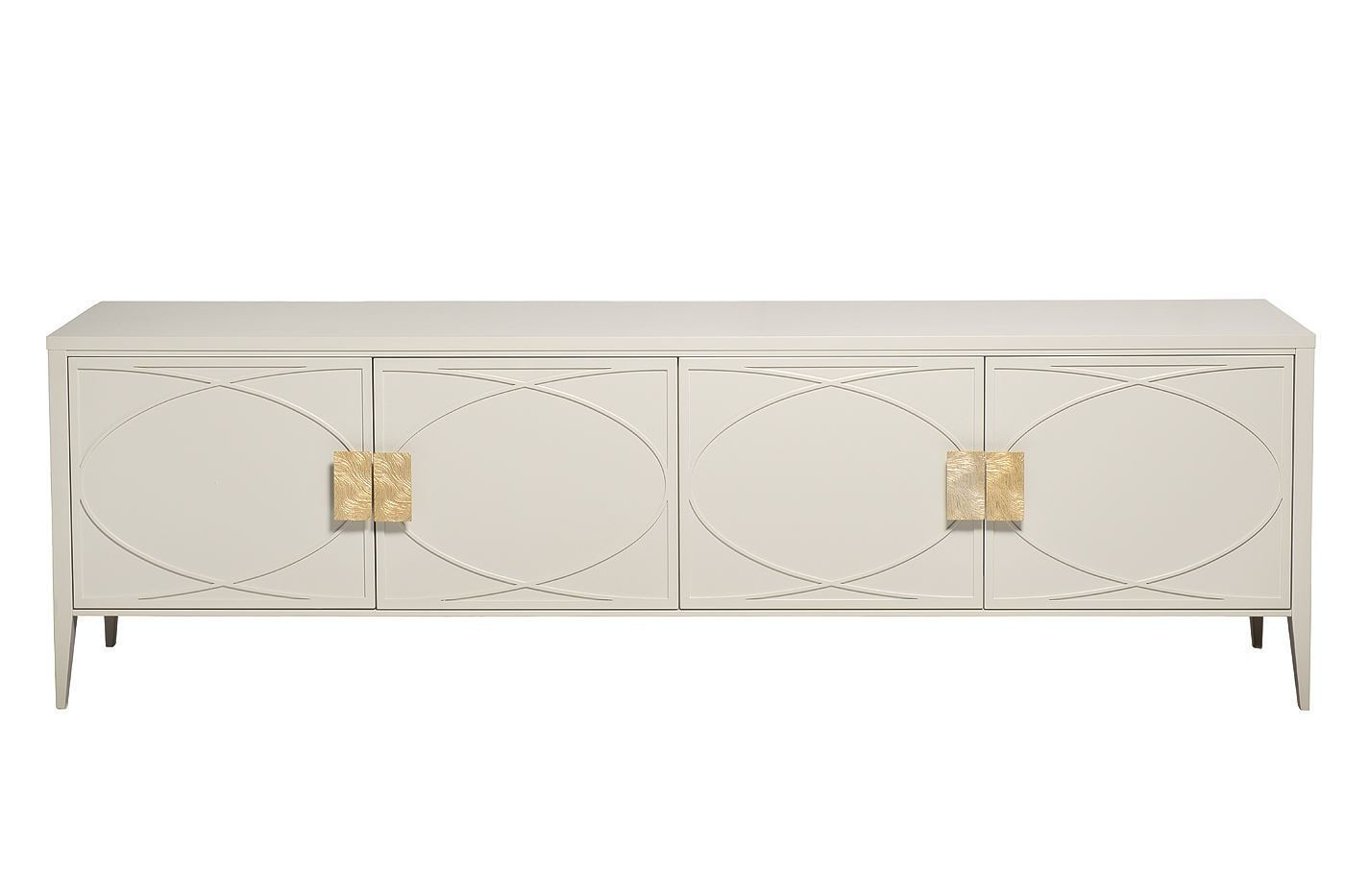 Тумба под телевизор бежевая с дверцами Garda Decor 151SV-00004