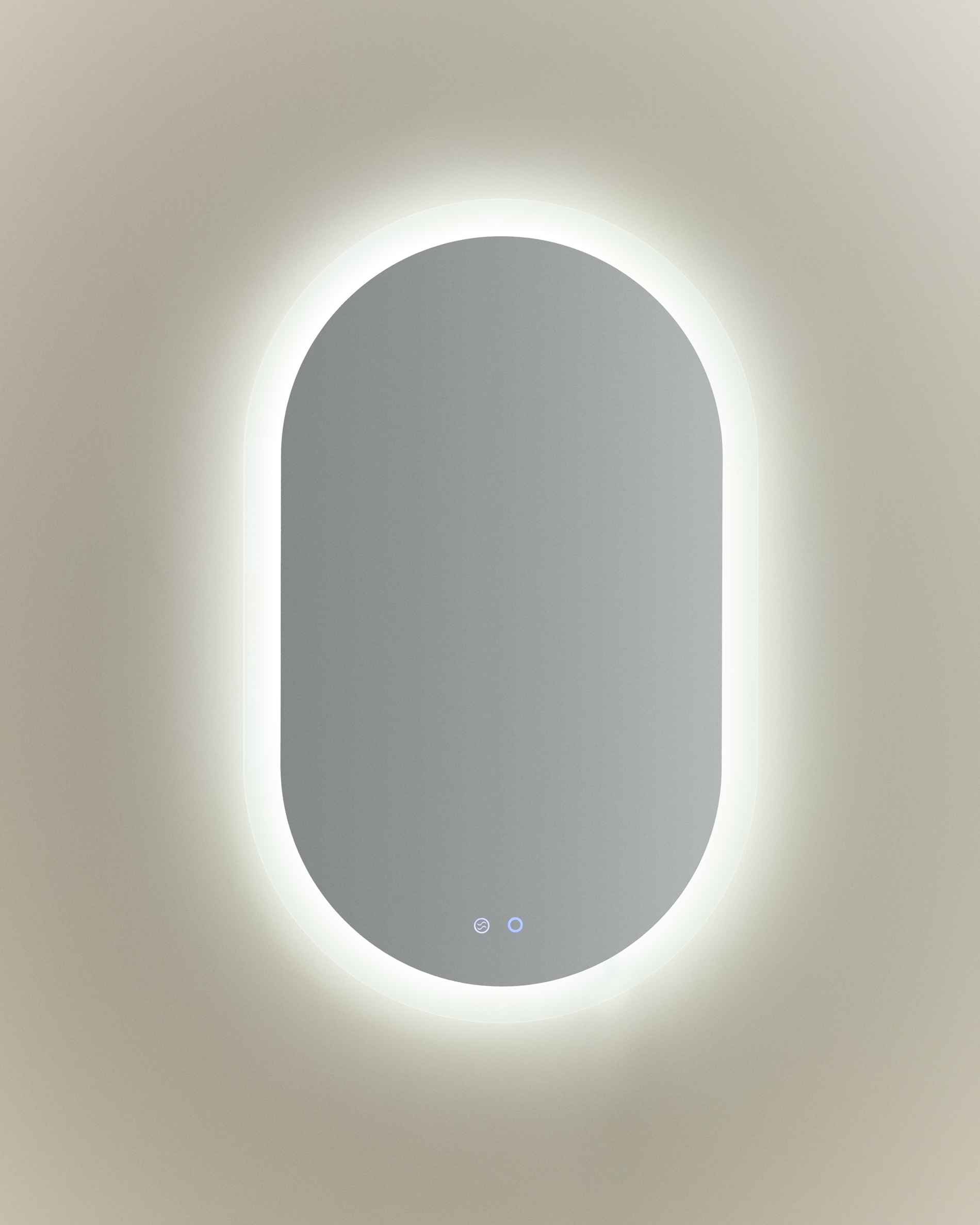 Овальное зеркало для ванной Mervi со LED подсветкой и защитой от запотевания 80 x 50 см La Forma (ex Julia Grup)