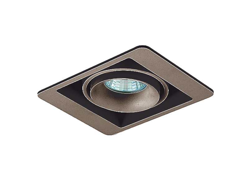Встраиваемый светильник под сменную лампу Donolux DL18615/01WW-SQ Champagne/Black