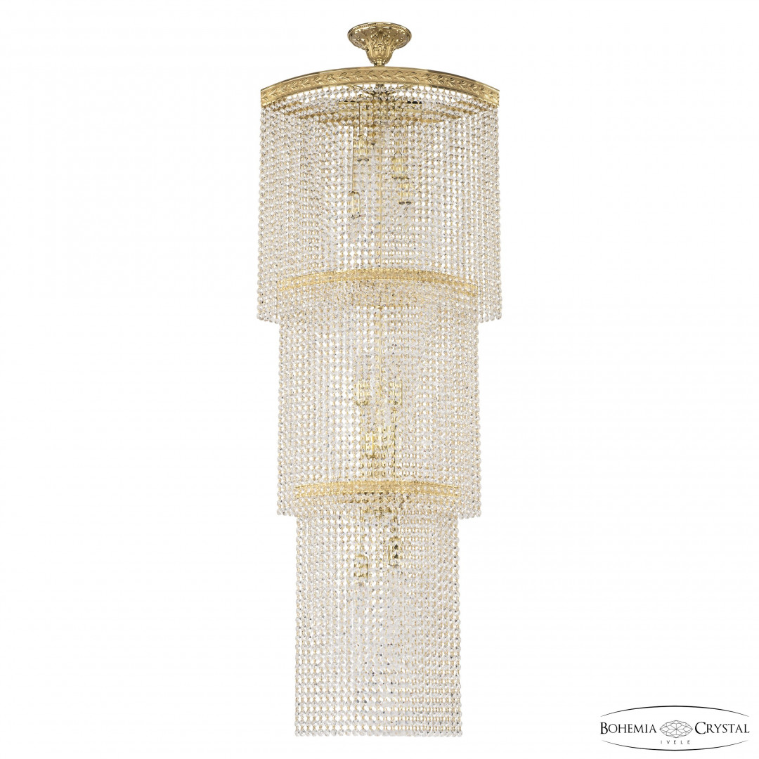 Люстра каскад хрустальная 83303/55IV-150 G Bohemia Ivele Crystal