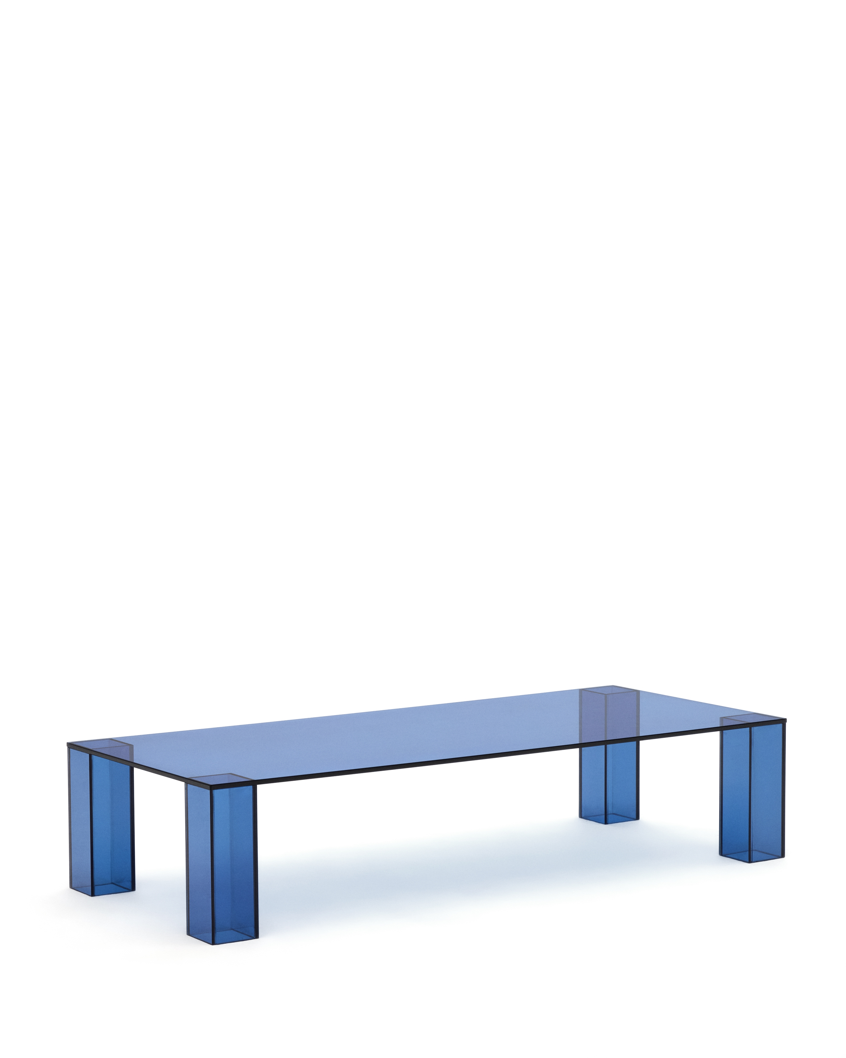 Журнальный столик Adularia из синего стекла 140 x 60 La Forma (ex Julia Grup)
