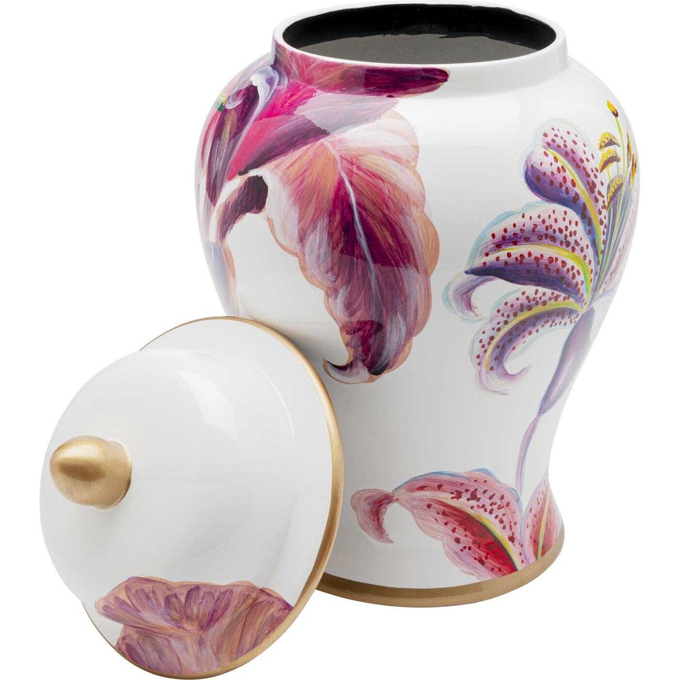 Банка декоративная Lillies Pink Ø26cm KARE 58108