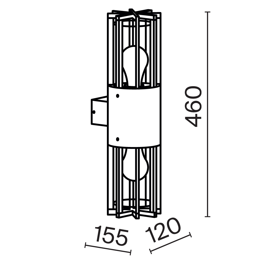 Настенный светильник (бра) Outdoor O453WL-02GF