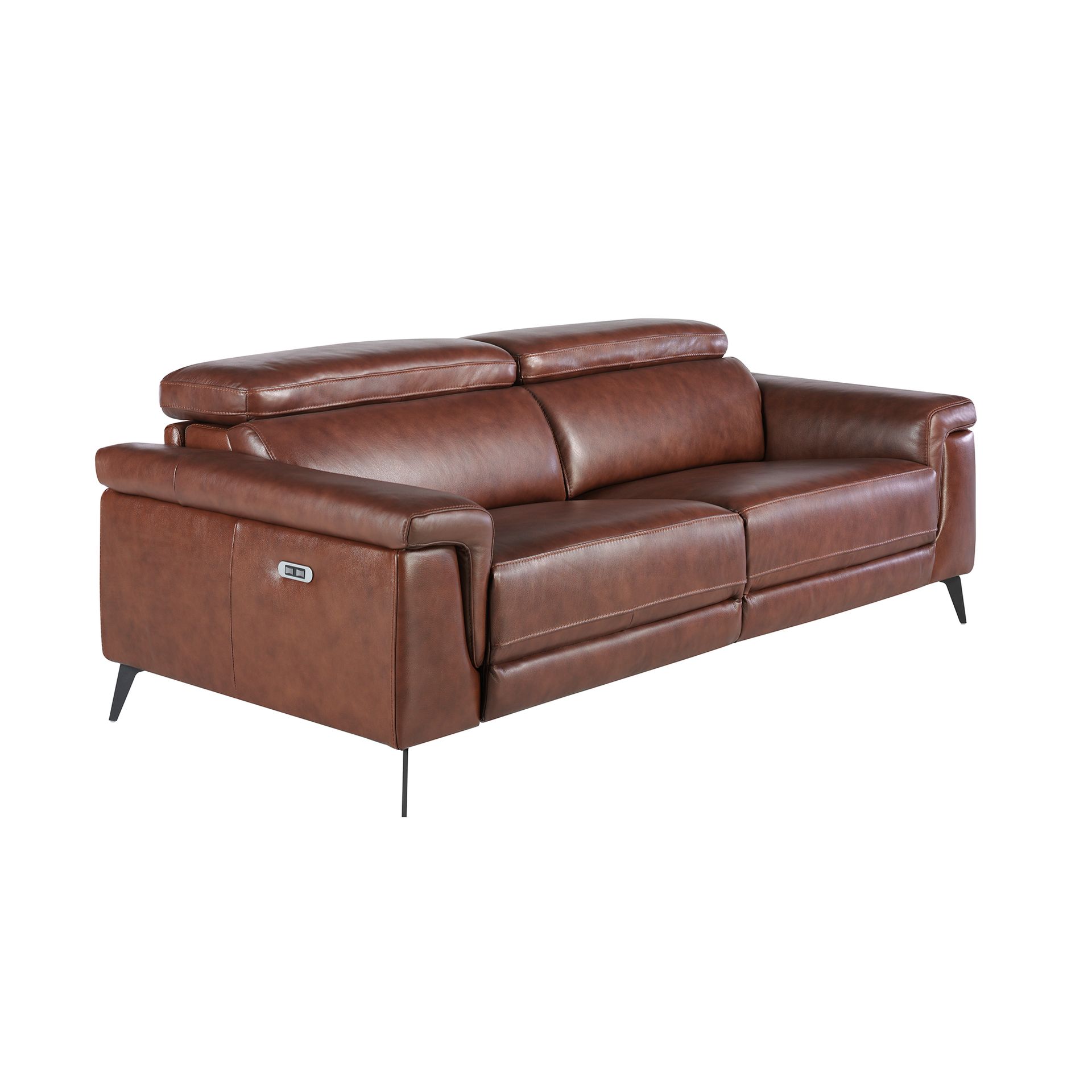 Диван 3-х местный 5319-3P-M1595 /6117 с реклайнером коричневый Angel Cerda