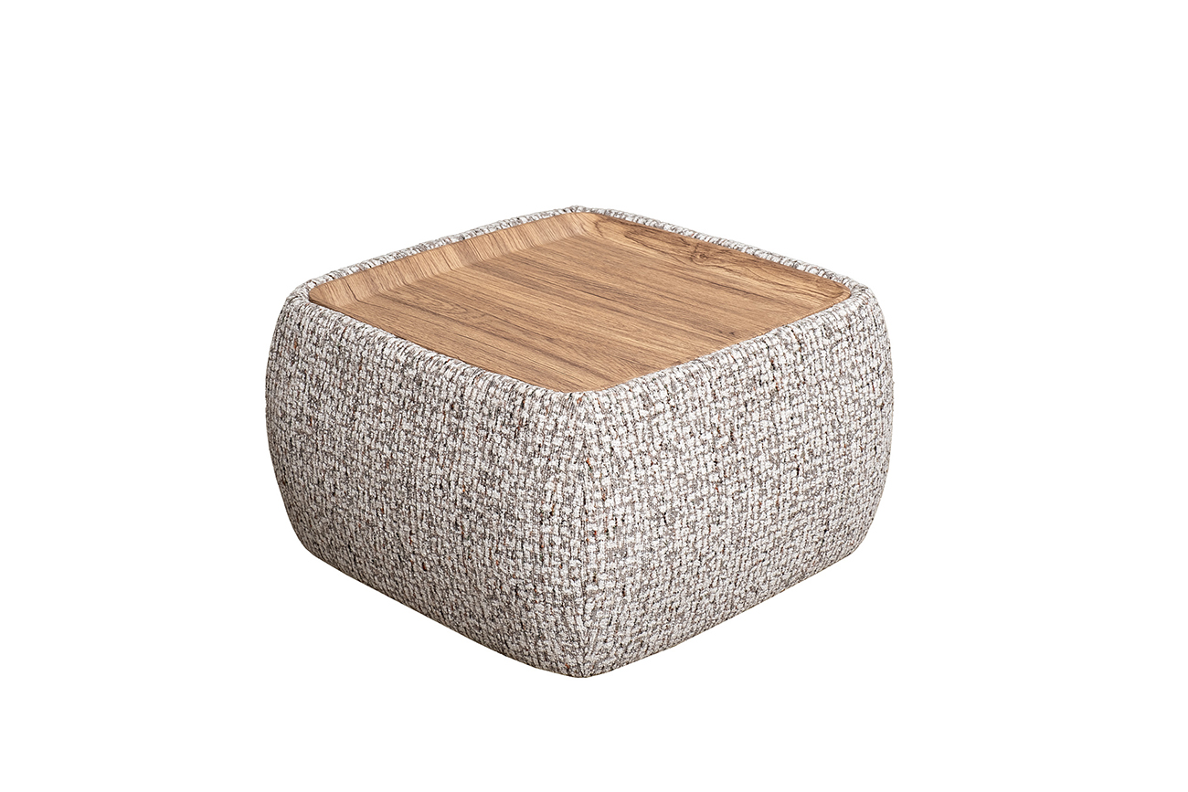 Столик прикроватный мягкий Runa шенилл серый Garda Decor Runa-S49-Seppia Ser