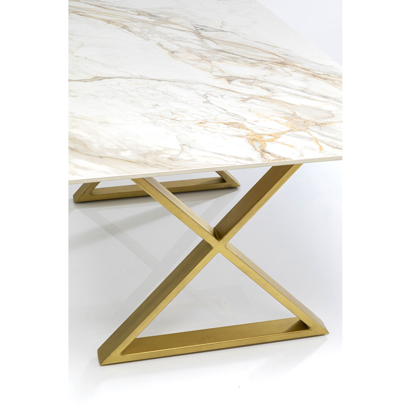 Стол обеденный Eternity Ceramic Cross Brass KARE 87334